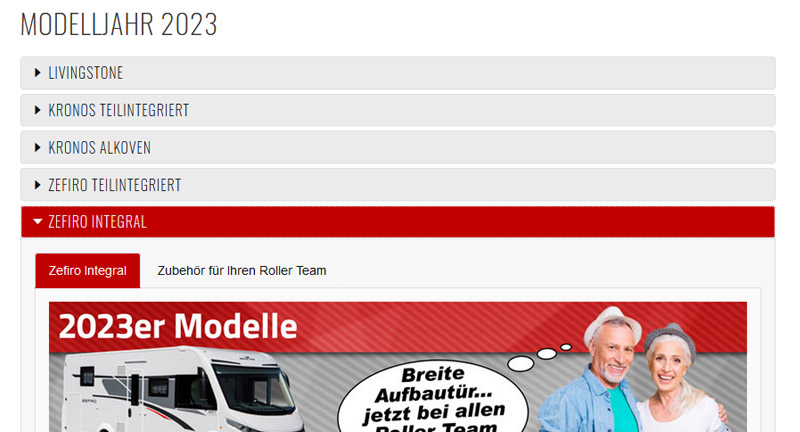 Roller Team Modelljahr 2023 Details